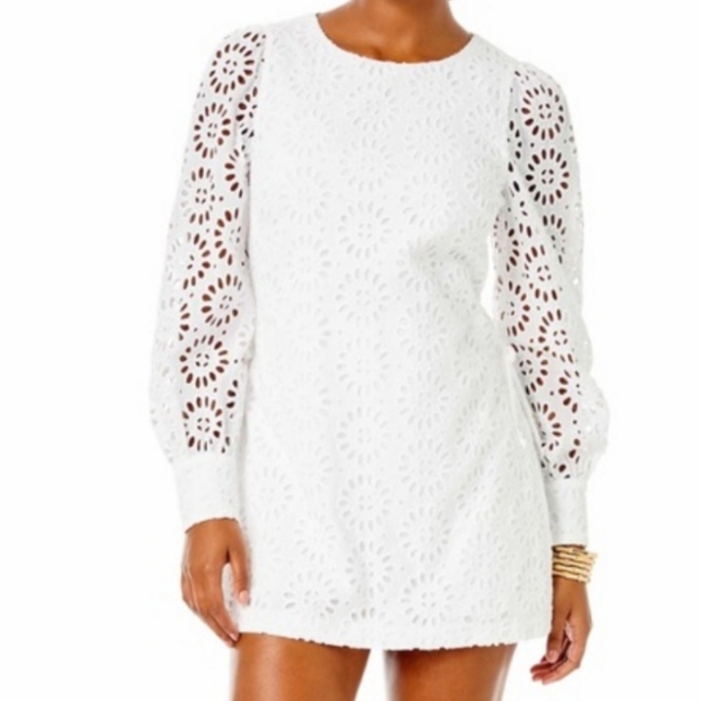 💞 Lilly Pulitzer White Eyelet Aisha Romper 12